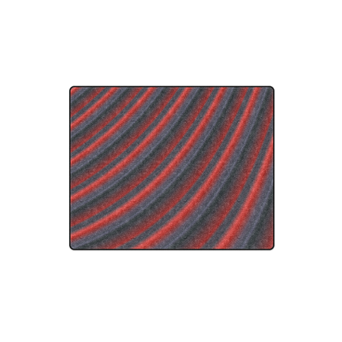 Glossy Red Gradient Stripes Blanket 40"x50"