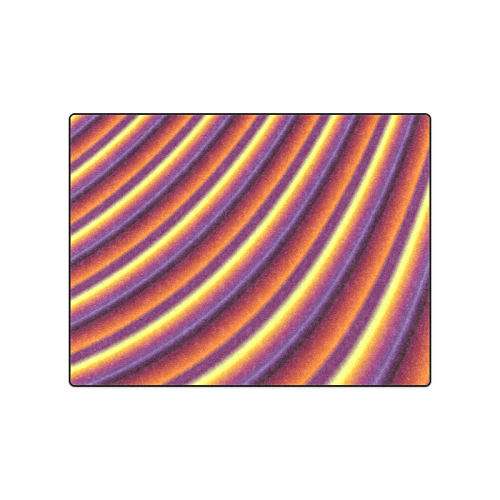 Glossy Colorful Gradient Stripes Blanket 50"x60"