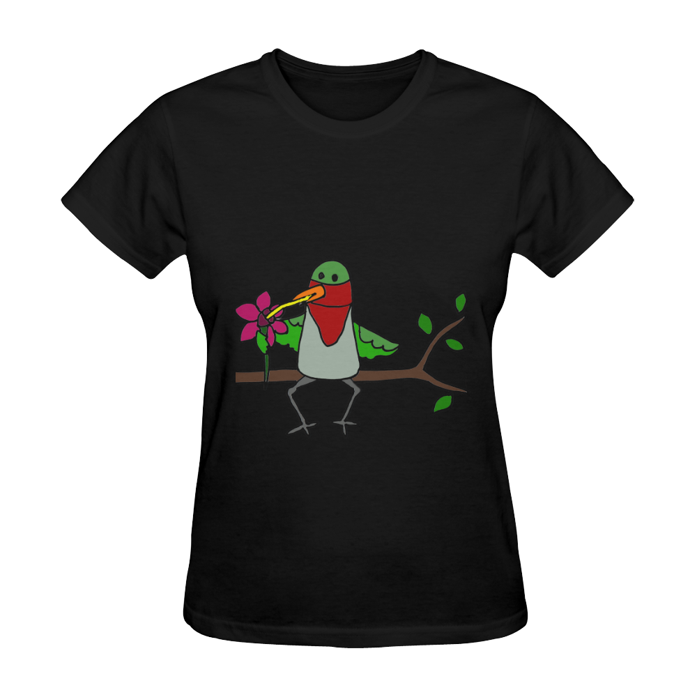 Funny Hummingbird Art Sunny Women's T-shirt (Model T05)
