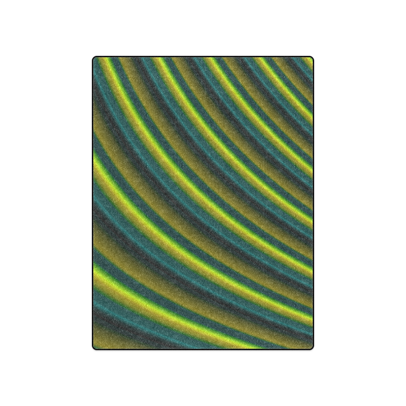 Glossy Lime Green Gradient Stripes Blanket 50"x60"