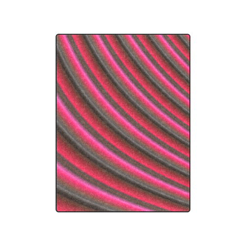 Glossy Red Gradient Stripes Blanket 50"x60"
