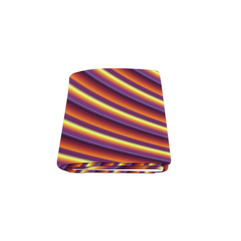 Glossy Colorful Gradient Stripes Blanket 50"x60"