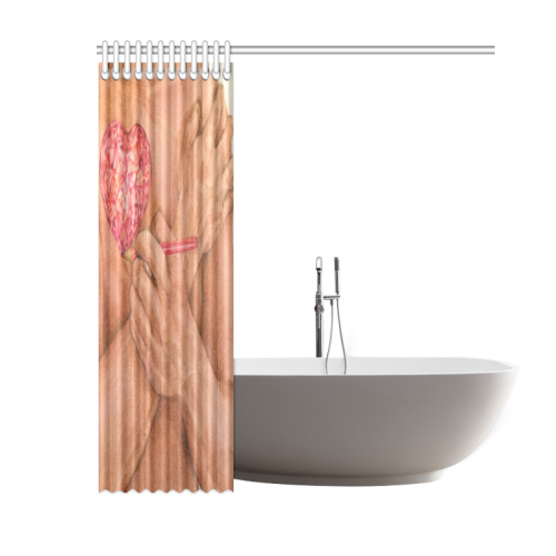 Embrace Love Drawing Shower Curtain 60"x72"