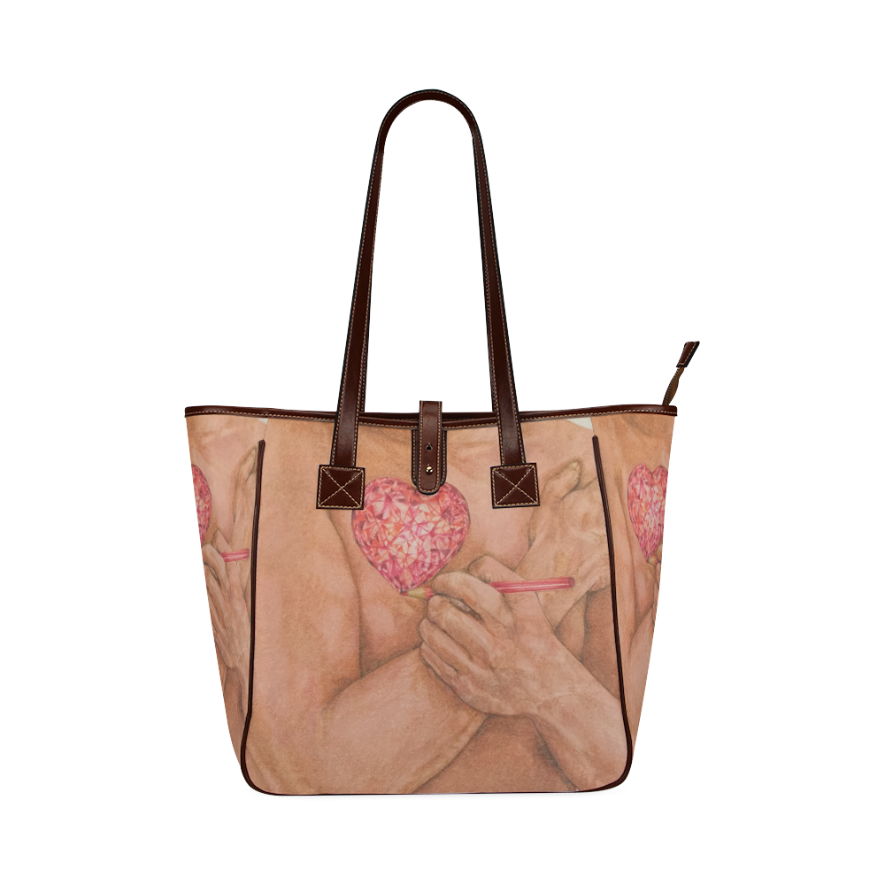 Embrace Love Drawing Classic Tote Bag (Model 1644)