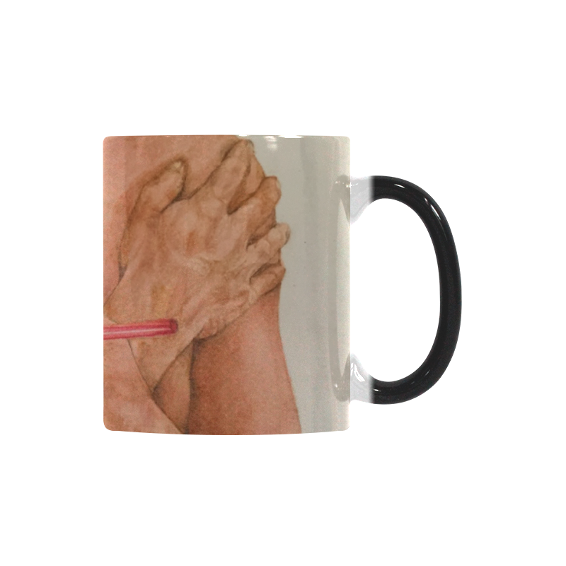Embrace Love Drawing Custom Morphing Mug