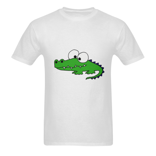 Funny Funky Green Alligator Sunny Men's T- shirt (Model T06)