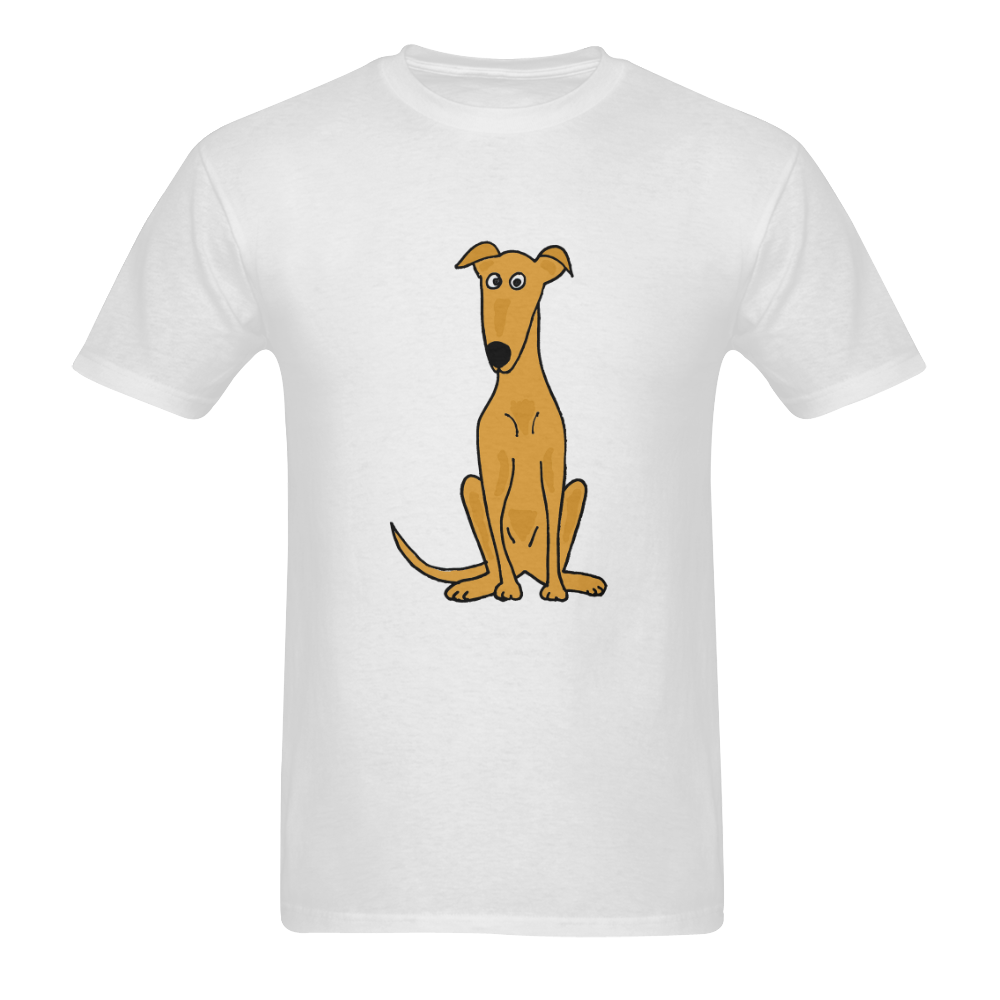 Cute Funny Fawn Greyhound Dog Sunny Men's T- shirt (Model T06)
