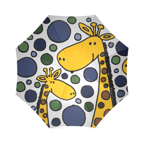 Funny Giraffe Family Abstract Art Foldable Umbrella (Model U01)