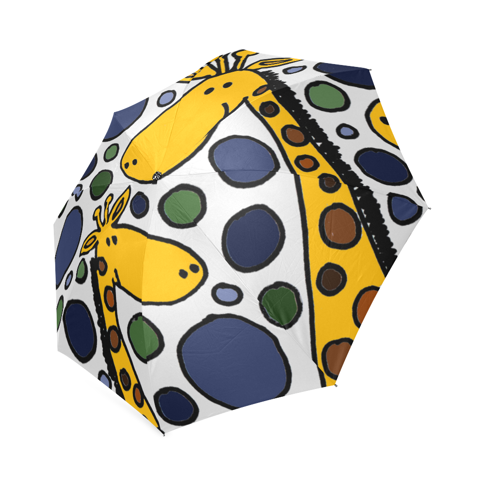 Funny Giraffe Family Abstract Art Foldable Umbrella (Model U01)