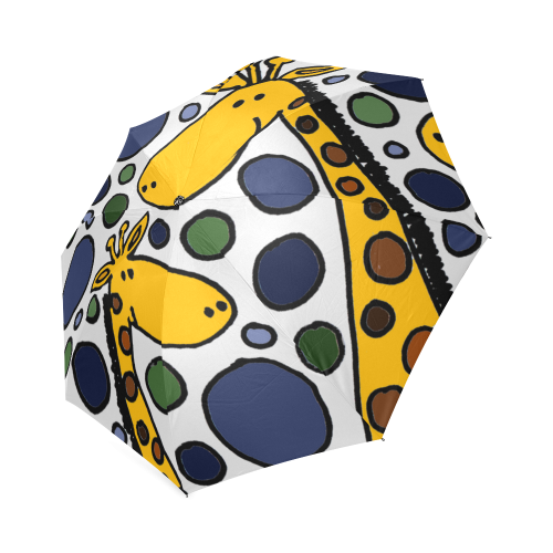 Funny Giraffe Family Abstract Art Foldable Umbrella (Model U01)