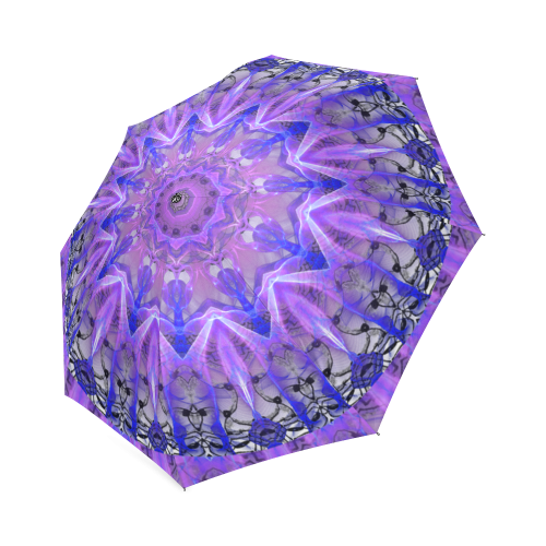 Abstract Plum Ice Crystal Palace Foldable Umbrella (Model U01)