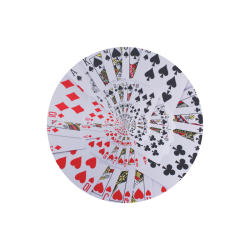 Casino Poker Royal Flush Droste Spiral Round Mousepad