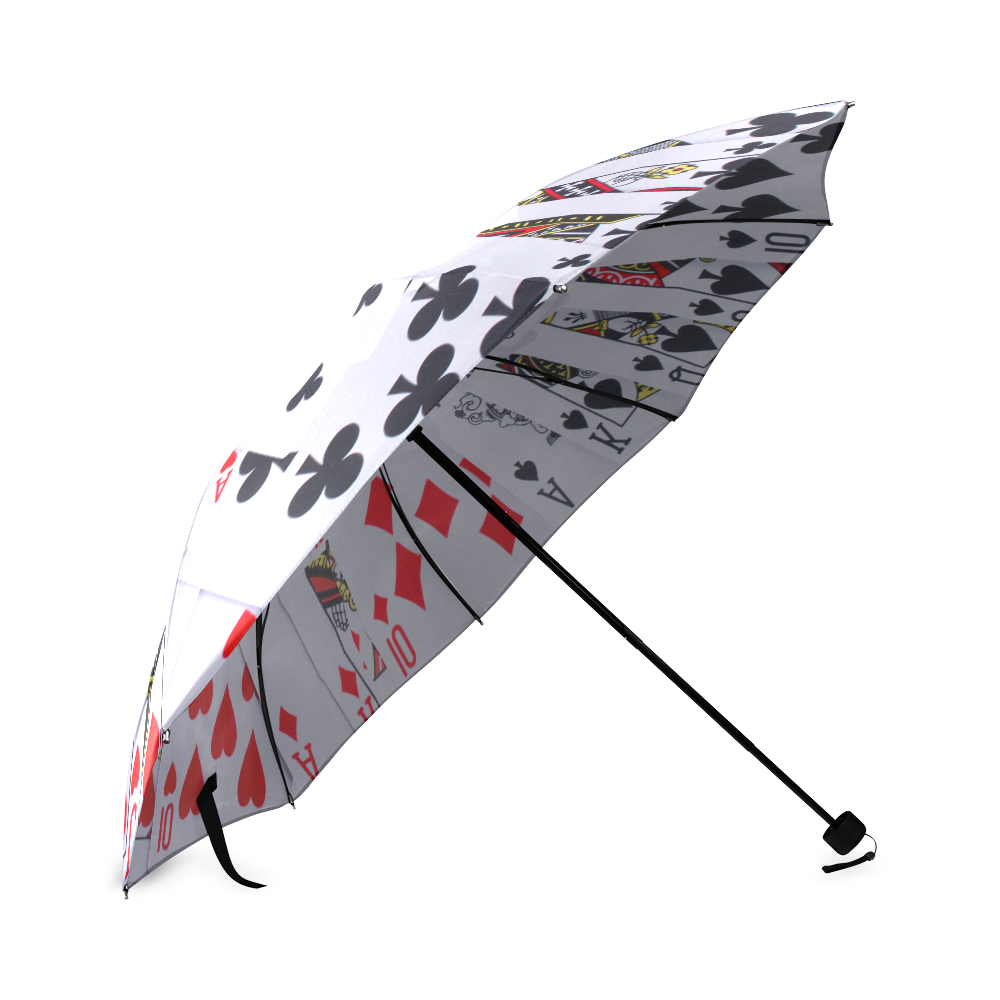 Poker Royal Flush Droste Spiral Foldable Umbrella (Model U01)