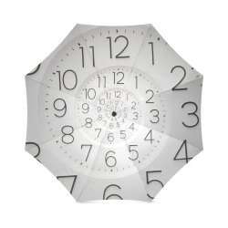 Time Clock Droste Spiral Foldable Umbrella (Model U01)