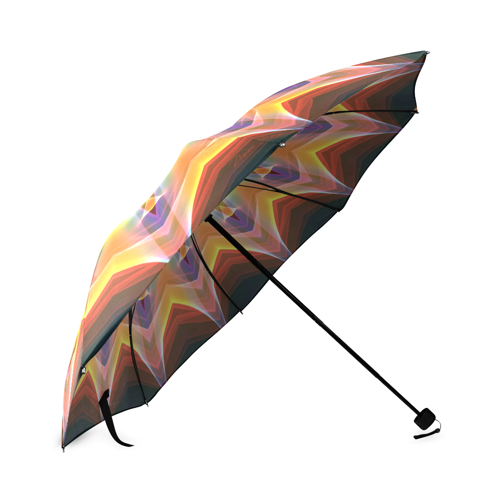 Santa Fe Summer Night, Abstract Warm Romance Foldable Umbrella (Model U01)