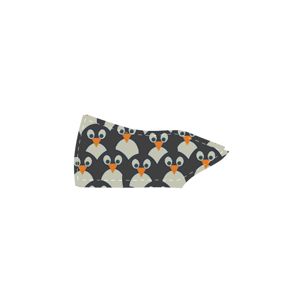 Penguin Pile-Up Women's Slip-on Canvas Shoes (Model 019)