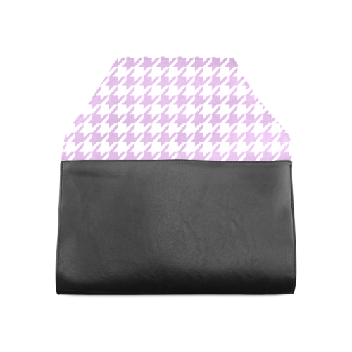 lilac and white houndstooth classic pattern Clutch Bag (Model 1630)