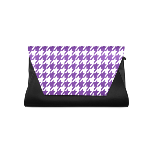 royal purple and white houndstooth classic pattern Clutch Bag (Model 1630)