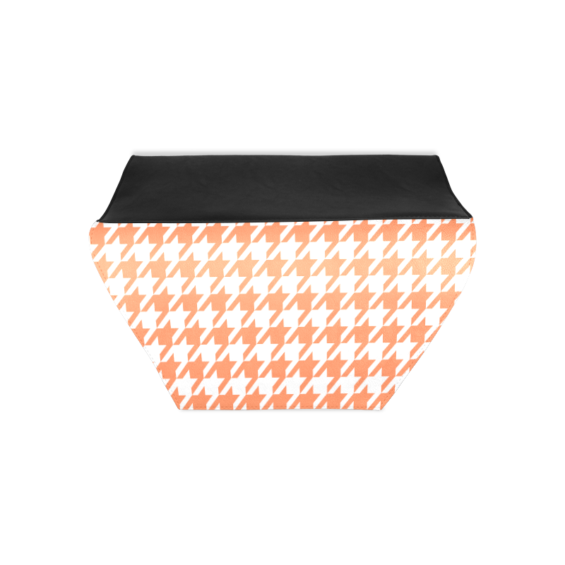 orange and white houndstooth classic pattern Clutch Bag (Model 1630)
