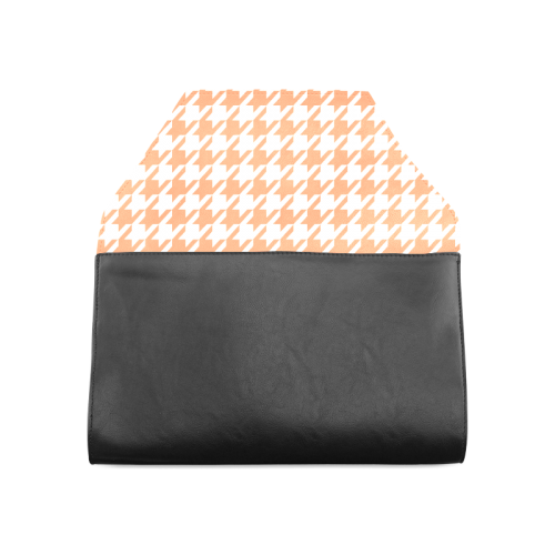 orange and white houndstooth classic pattern Clutch Bag (Model 1630)