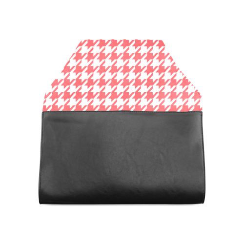 red and white houndstooth classic pattern Clutch Bag (Model 1630)