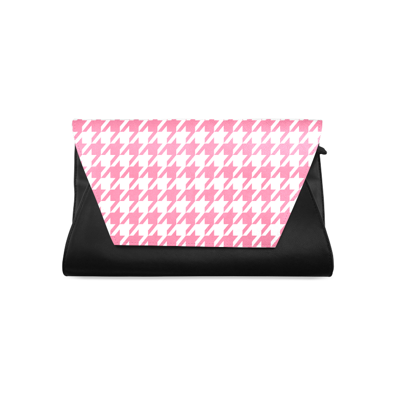 pink and white houndstooth classic pattern Clutch Bag (Model 1630)