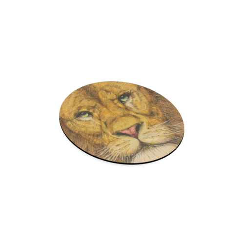 Regal Lion Drawing Round Coaster