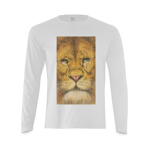 Regal Lion Drawing Sunny Men's T-shirt (long-sleeve) (Model T08)