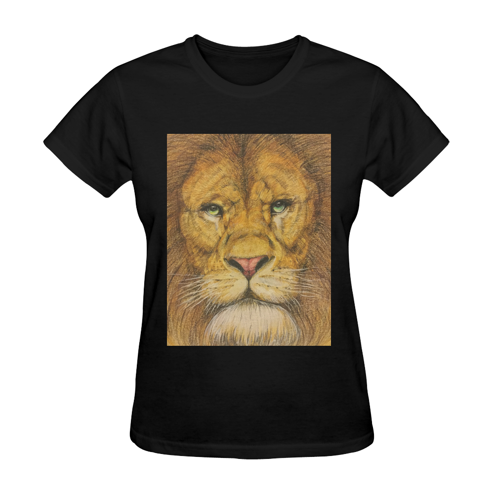 Regal Lion Drawing Sunny Women's T-shirt (Model T05)
