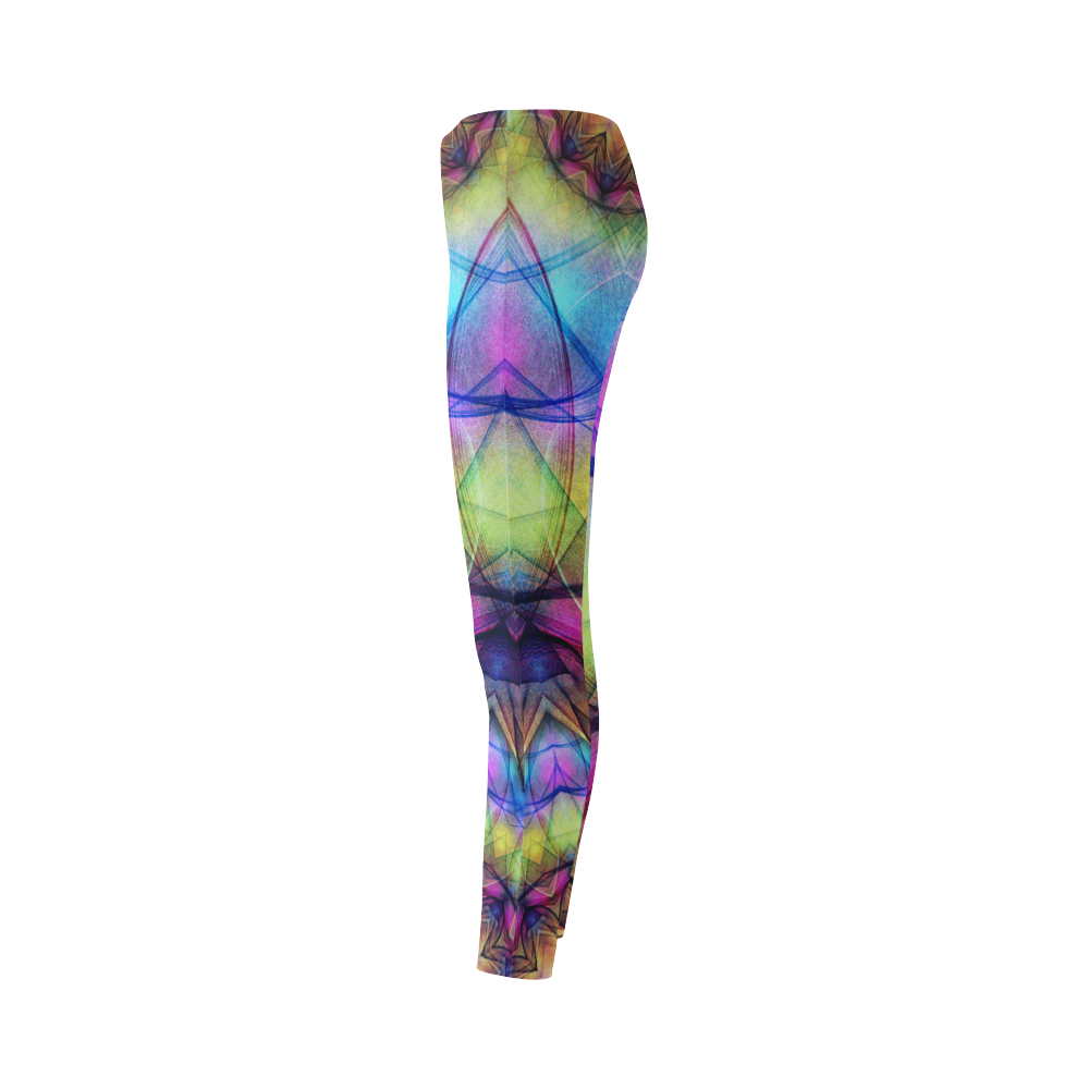 colorful rainbow abstract design Cassandra Women's Leggings (Model L01)