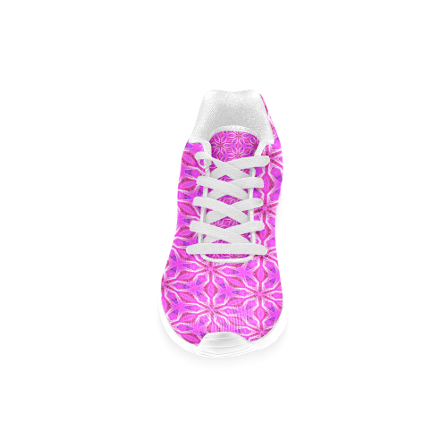 Pink Snowflakes Spinning in Winter Abstract Men’s Running Shoes (Model 020)