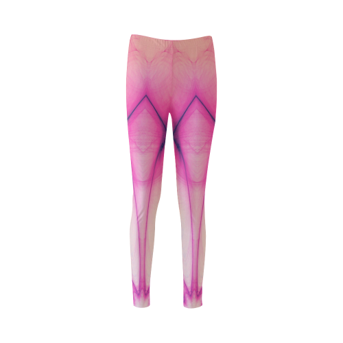 pink ink mandala slice Cassandra Women's Leggings (Model L01)