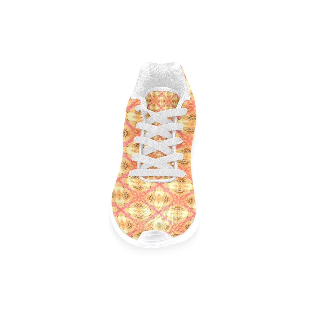 Peach Pineapple Abstract Circles Arches Women’s Running Shoes (Model 020)