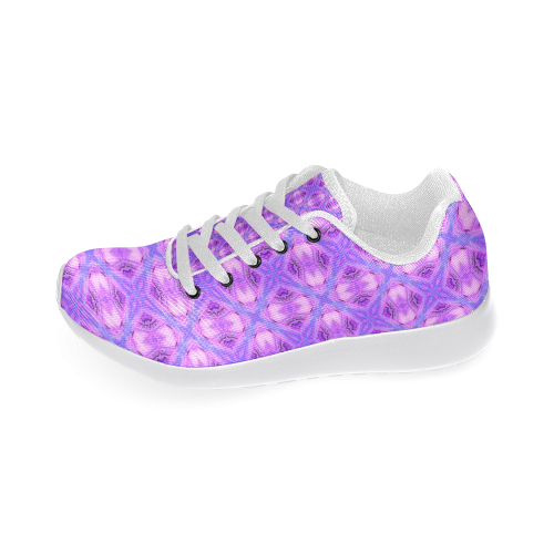 Vibrant Abstract Modern Violet Lavender Lattice Men’s Running Shoes (Model 020)