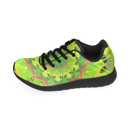 Golden Green Foliage Ferns Abstract Summer Days Men’s Running Shoes (Model 020)