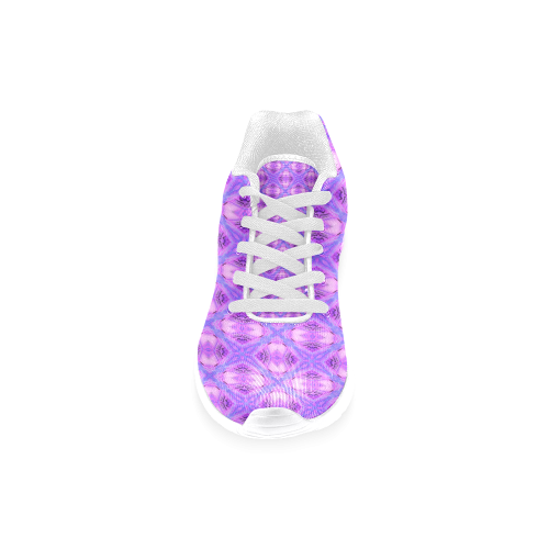 Vibrant Abstract Modern Violet Lavender Lattice Men’s Running Shoes (Model 020)