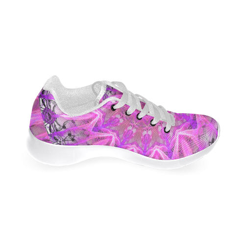 Lavender Lace Abstract Pink Light Love Lattice Women’s Running Shoes (Model 020)