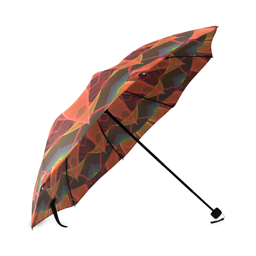 Radiance and Light, Orange Brown Awakening Foldable Umbrella (Model U01)
