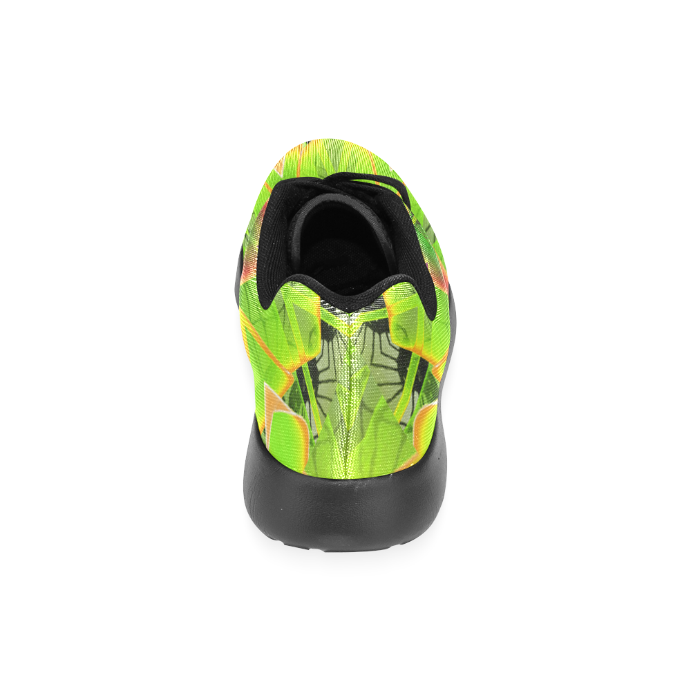 Golden Green Foliage Ferns Abstract Summer Days Men’s Running Shoes (Model 020)