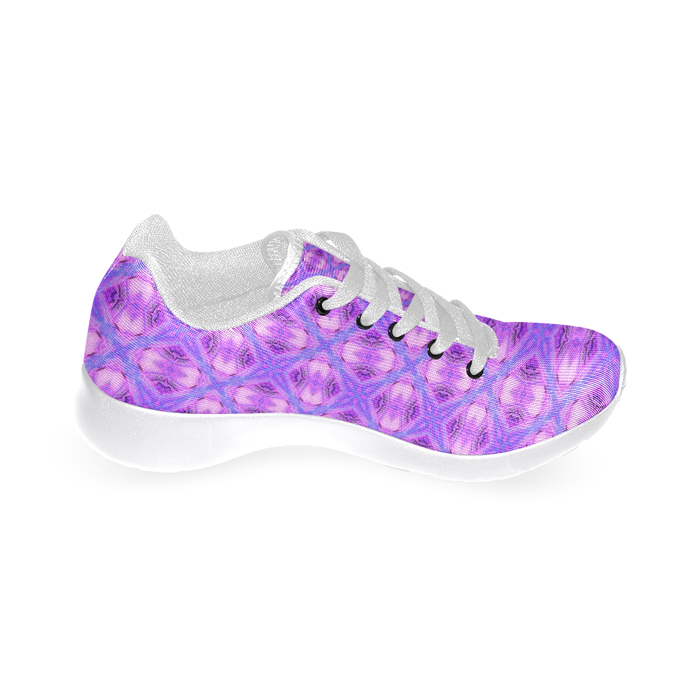 Vibrant Abstract Modern Violet Lavender Lattice Men’s Running Shoes (Model 020)