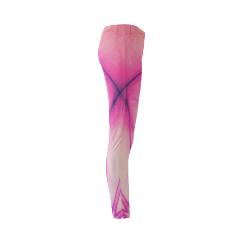 pink ink mandala slice Cassandra Women's Leggings (Model L01)