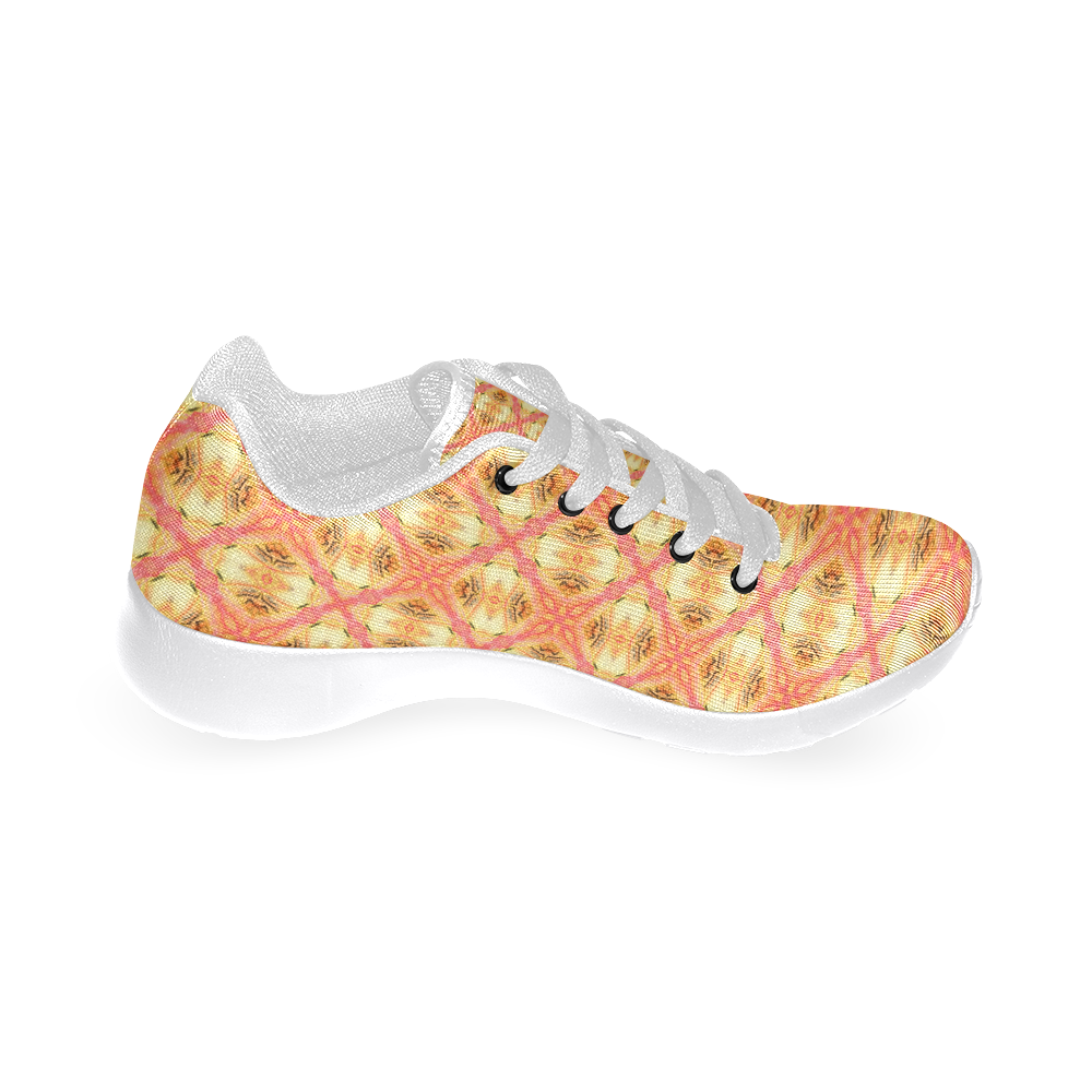 Peach Pineapple Abstract Circles Arches Men’s Running Shoes (Model 020)