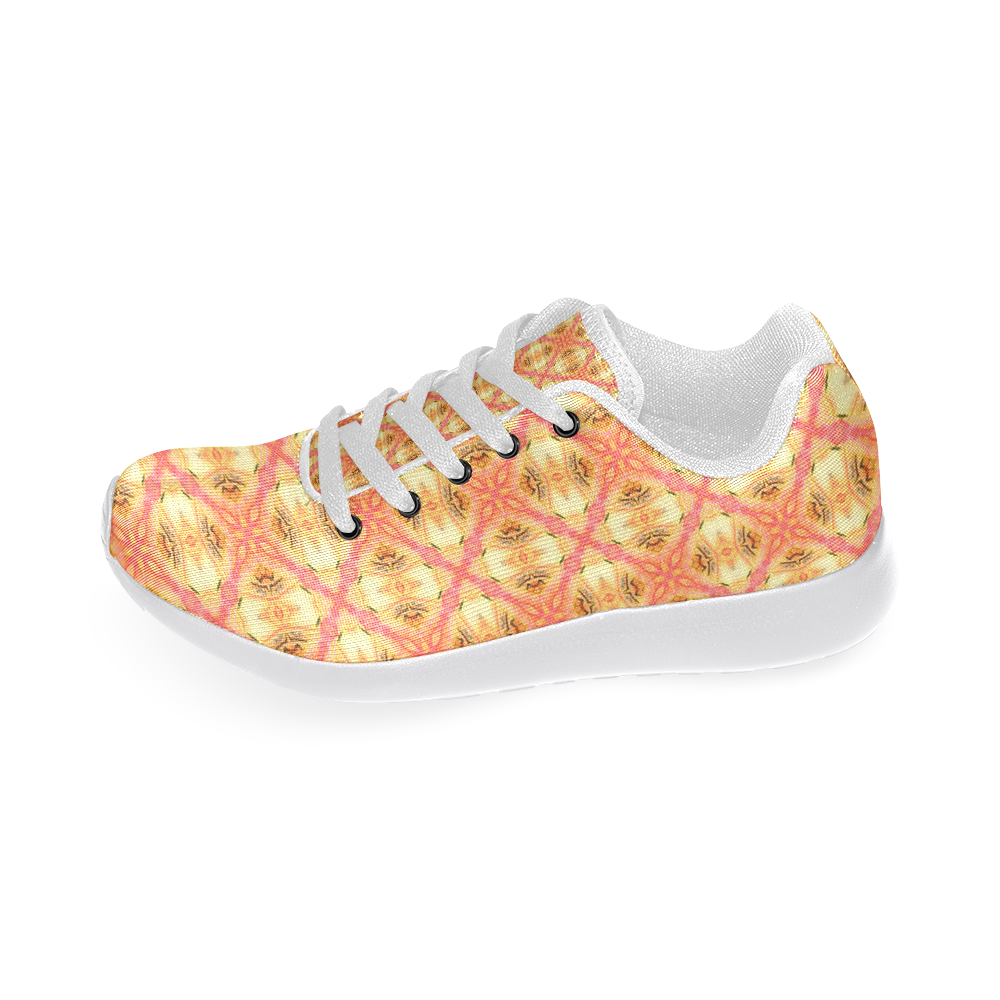 Peach Pineapple Abstract Circles Arches Men’s Running Shoes (Model 020)