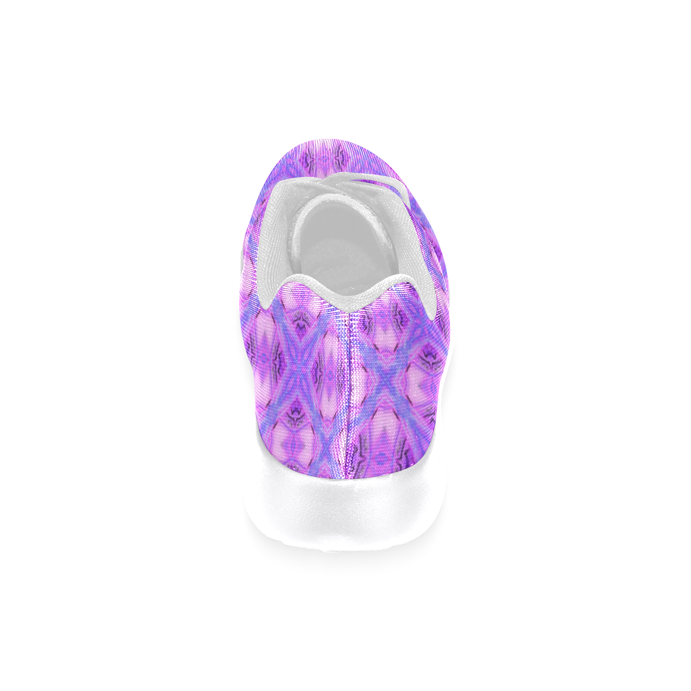 Vibrant Abstract Modern Violet Lavender Lattice Women’s Running Shoes (Model 020)