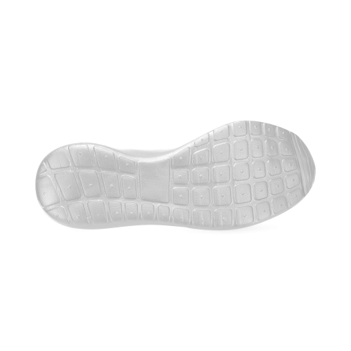 grey white quatrefoil classic pattern Women’s Running Shoes (Model 020)