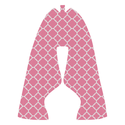 pink white quatrefoil classic pattern Women’s Running Shoes (Model 020)
