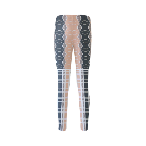 Fashion leggings in beige & grey pattern by Annabellerockz Cassandra Women's Leggings (Model L01)