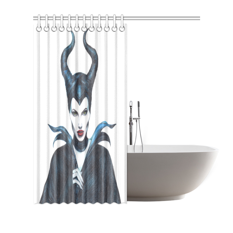 Maleficent Drawing Shower Curtain 66"x72"