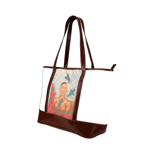 Spring Amazed By The Hummingbirds Drawing Tote Handbag (Model 1642)