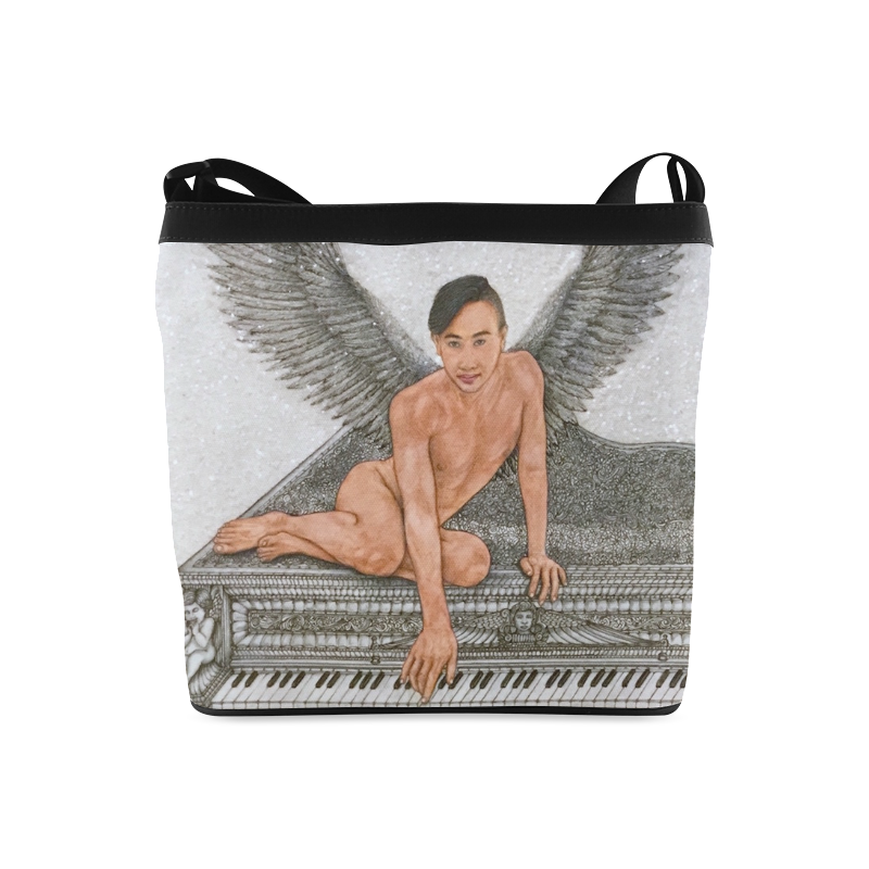 Angel And Piano Drawing Crossbody Bags (Model 1613)